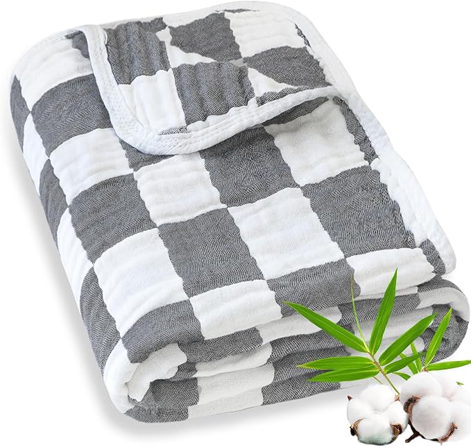 Muslin Swaddle Blankets for Baby Boys or Girls Breathable and Skin-Friendly 6 by BEILIMU