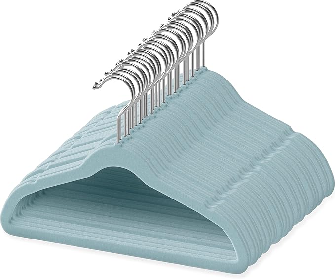 50 Pack Premium Baby Velvet Hangers by TECHZOO