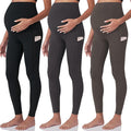 POSHDIVAH 3 Pack Women's Maternity Workout Leggings Over The Belly Pregnancy by Poshdivah