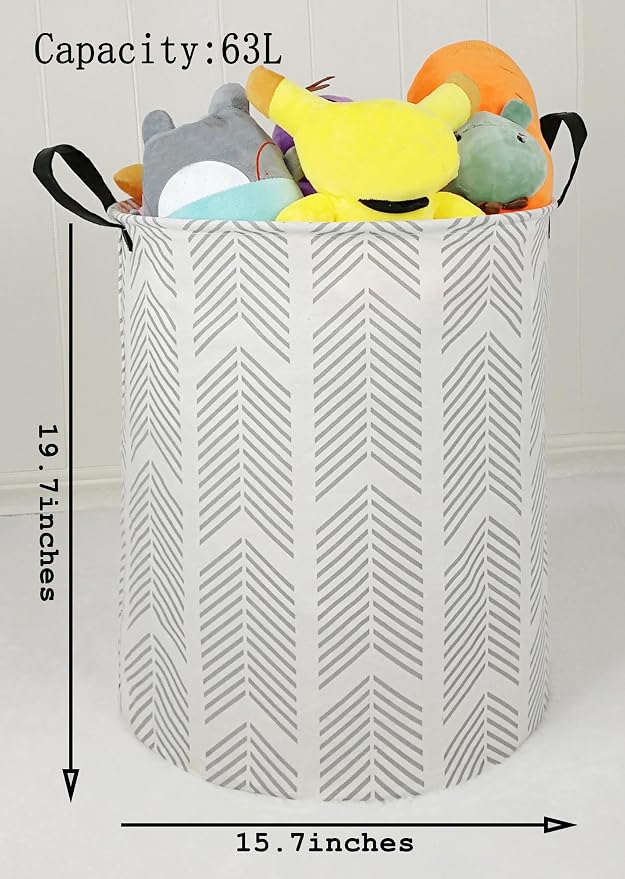 Round Laundry Hamper Storage Basket Laundry Organizer Hamper Storage Bins - Image 2