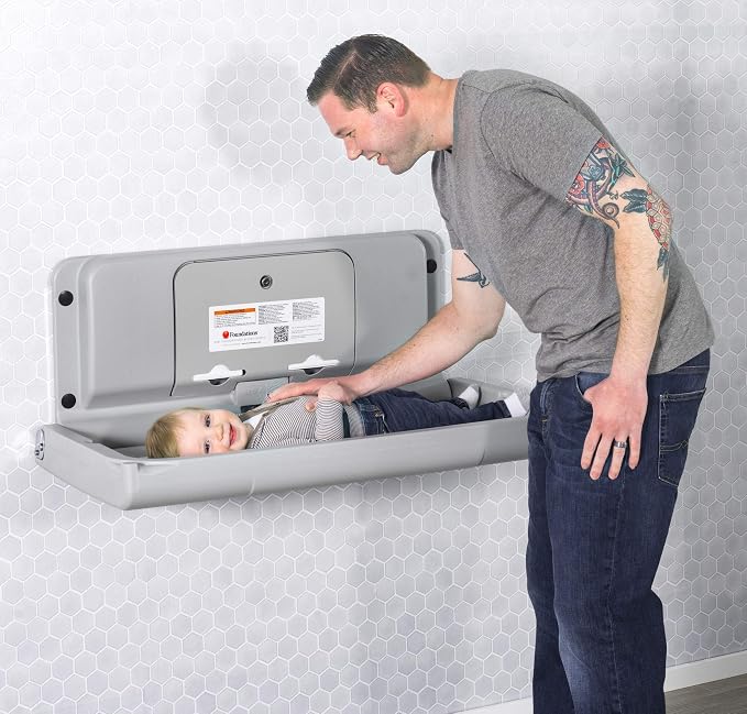 Foundations Ultra Horizontal Wall Mounted Baby Diaper Changing Station - Image 9