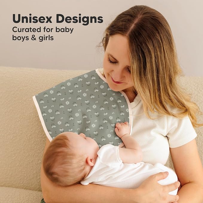 KeaBabies 4-Pack Baby Burp Cloths Baby Girl, Boy - Image 8