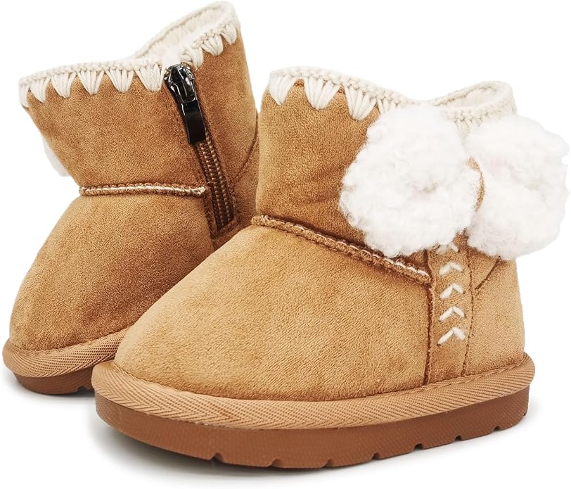 Baby Boots Winter Snow Booties Infant Boys Girls Outdoor Warm Shoes by iSusuJo