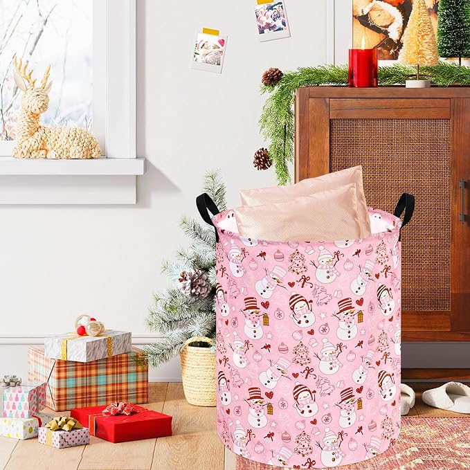 Round Laundry Hamper Storage Basket Laundry Organizer Storage Bins Clothes and - Image 4