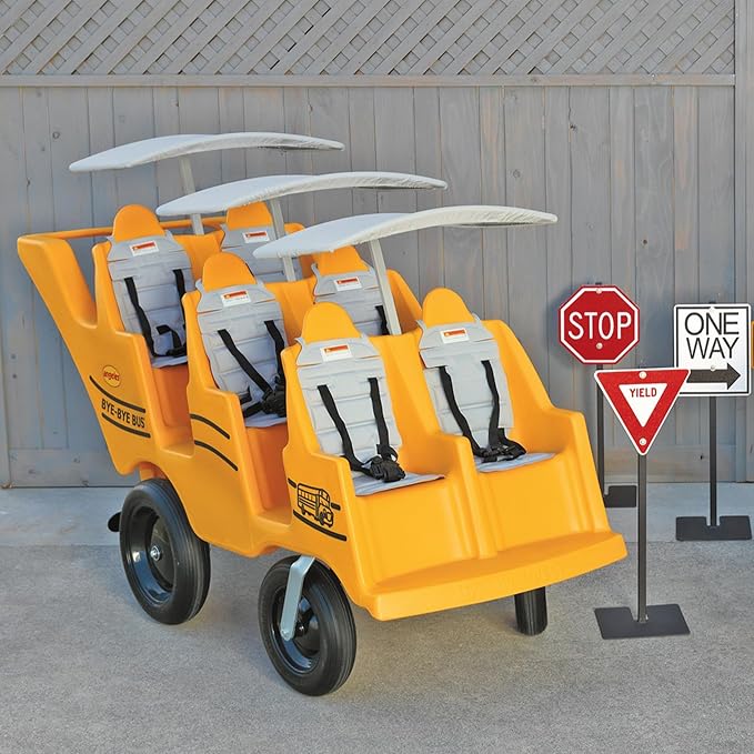 Children’s Factory 6-Passenger Bye-Bye Buggy, Daycare Multi-Passenger Stroller - Image 9
