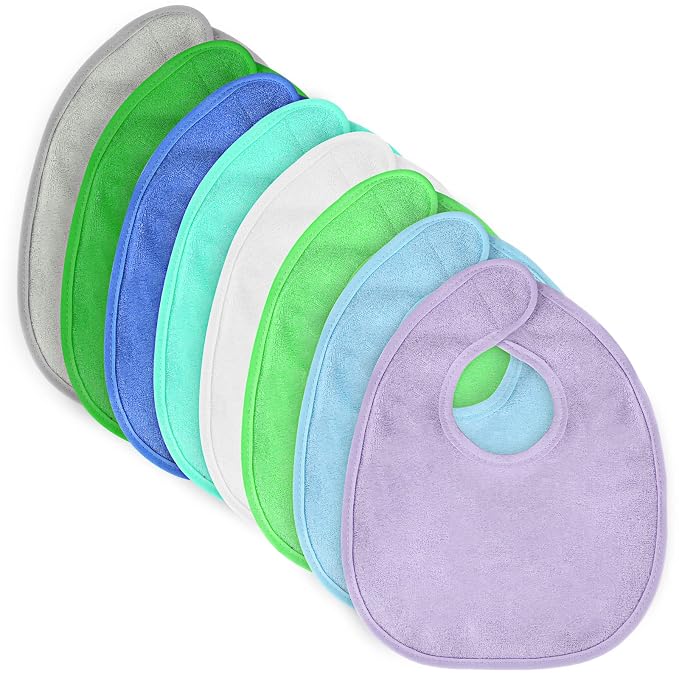 Vicloon Baby Bibs, Baby Bibs for Girls & Boys, Terry Drool Cotton Bibs by Vicloon