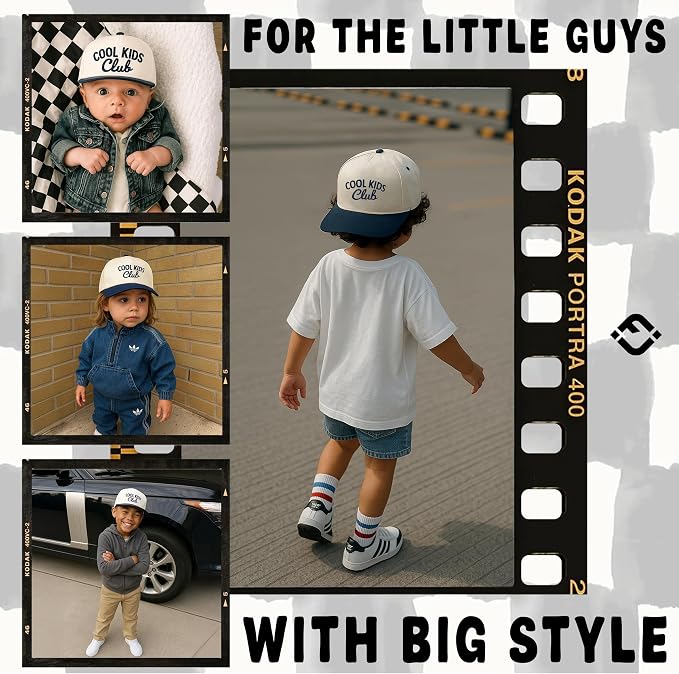 Funky Junque Premium Kids Trucker Hat Vintage Snapback Baseball Cap - Image 2