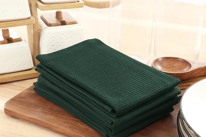 PurpleEssences Waffle Weave Kitchen Towel, 100% Cotton - Image 2