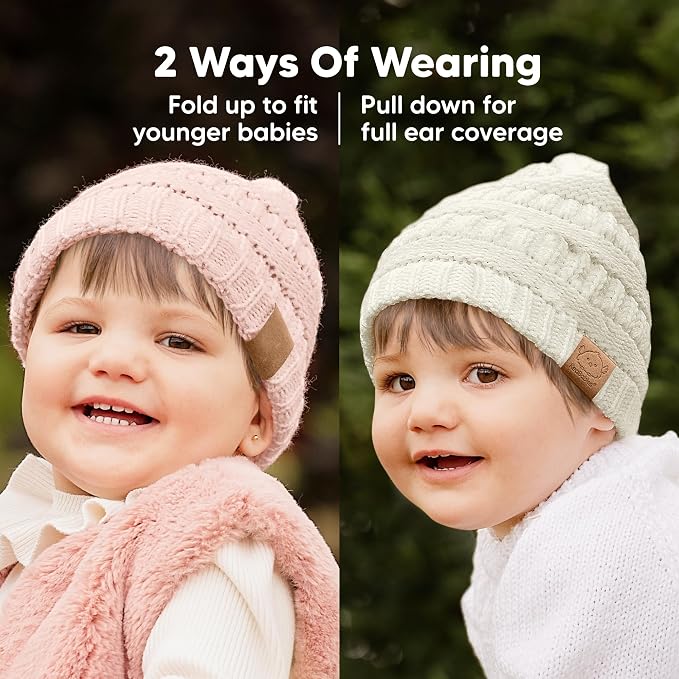 3-Pack Baby Beanies for Boys, Girls - Image 3