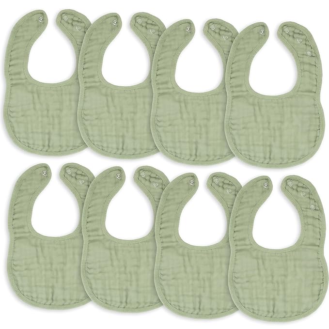 Comfy Cubs Muslin Bibs for Babies, Drool and Teething Bib, Adjustable Snaps by ComfyCubs