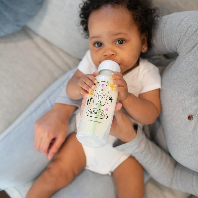 Dr. Brown's Natural Flow Anti-Colic Options+ Narrow Baby Bottle, Bear & Owl - Image 22