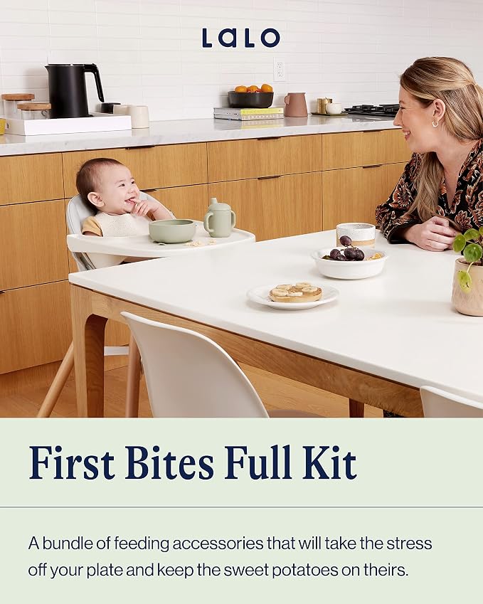 Lalo First Bites Silicone Baby Feeding Set - Image 2