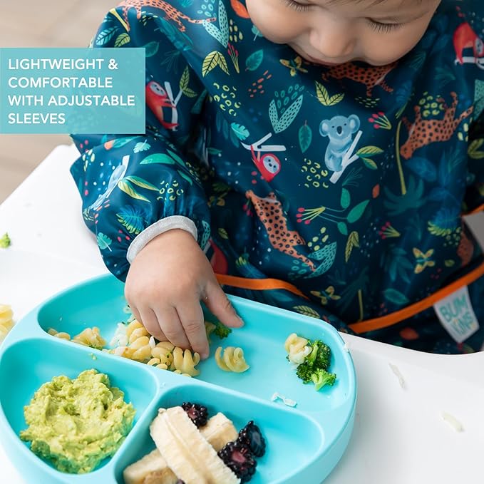 Bumkins Sleeved Bib for Girl or Boy, Baby and Toddler for 6-24 Mos, Essential - Image 4