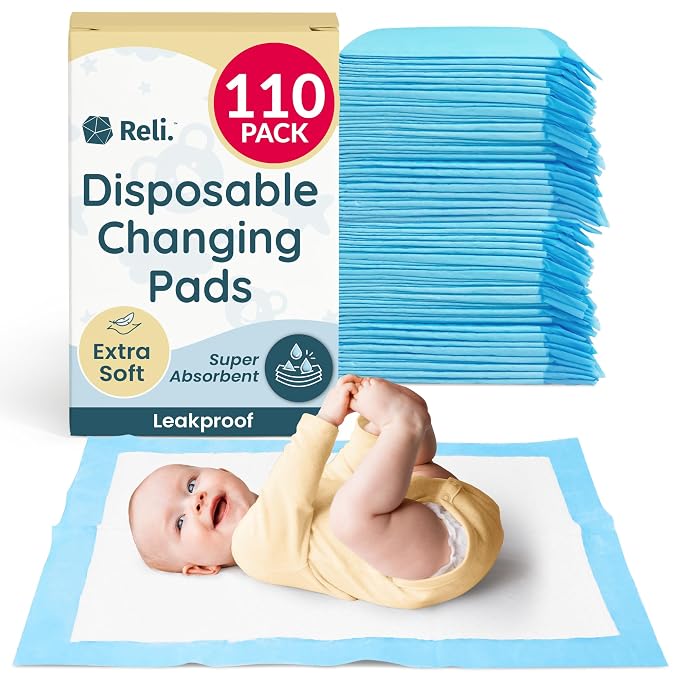Reli. Disposable Changing Pads for Baby | Disposable Diaper Changing Pads by Reli