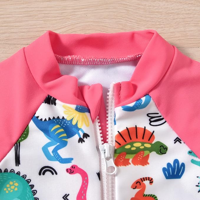 Aalizzwell Baby Girls Long Sleeve One Piece Swimsuit - Image 4