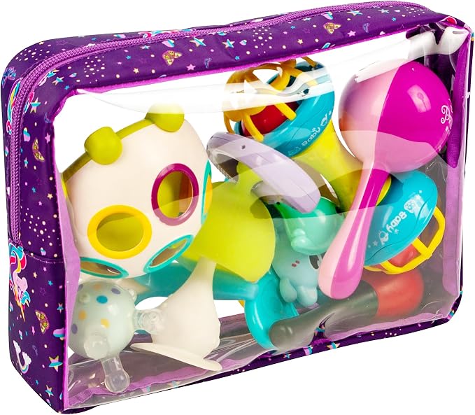 TSA Approved 5-Piece Diaper Bag Organizer Pouch Set Clear Waterproof TPU Kids - Image 7