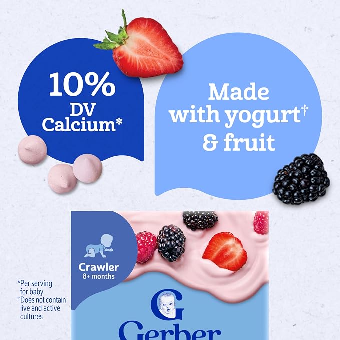 Gerber Stage 3 Baby Food, Strawberry and Mixed Berries Melts, 1 oz. Pouch - Image 5
