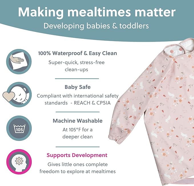BIBaDO - Long Sleeve Baby Bibs - Babies & Toddlers 6-36 Months - Coverall Baby - Image 4