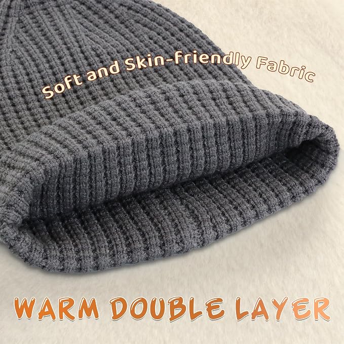 Toddler Beanie Baby Beanies for Kids Boys Winter Hat Girl Cute Kintted Beanie - Image 3