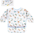 Long Sleeve Baby Bib For Eating Feeding Mess Proof Waterproof Food Smock Bibs by BebeFavour