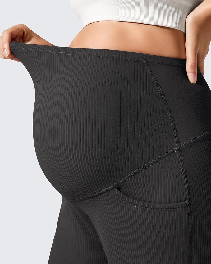 G4Free Ribbed Maternity Yoga Pants - Image 3