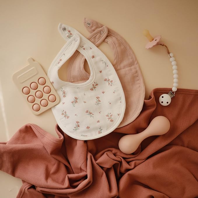 mushie Muslin Baby Bib | Soft Cotton - Image 7