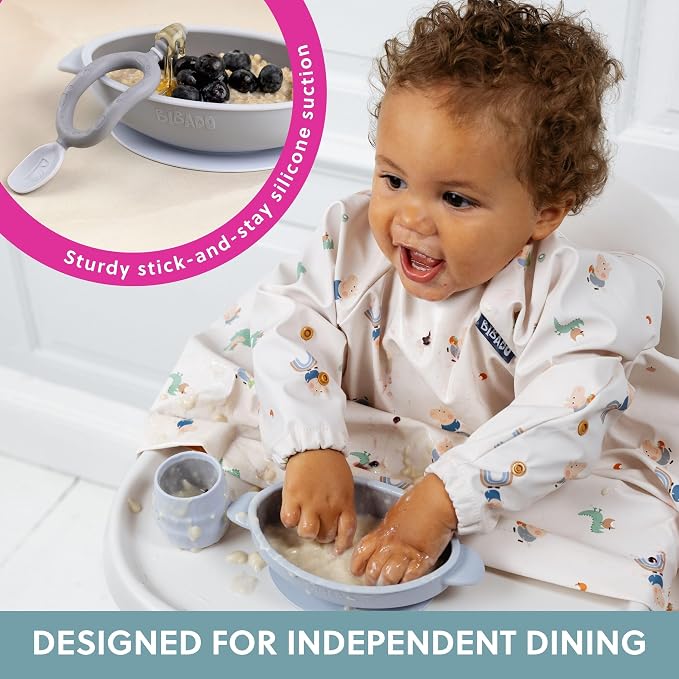 BIBaDO - Silicone Baby Bowl - Stay Put Suction Bowl - Oval Shape - First Meals - Image 2