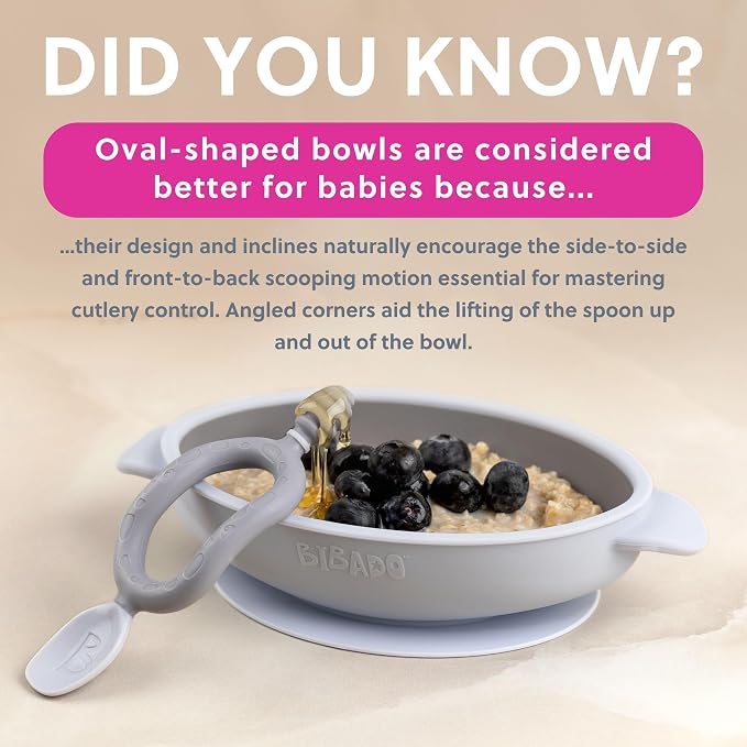 BIBaDO - Silicone Baby Bowl - Stay Put Suction Bowl - Oval Shape - First Meals - Image 5