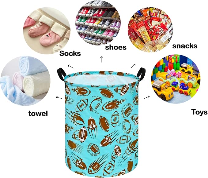 Round Laundry Hamper Storage Basket Laundry Organizer Hamper Storage Bins - Image 5