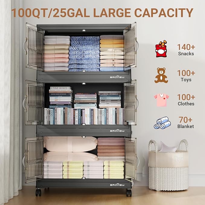 BROVIEW 400Qt Stackable Storage Bins - Image 4