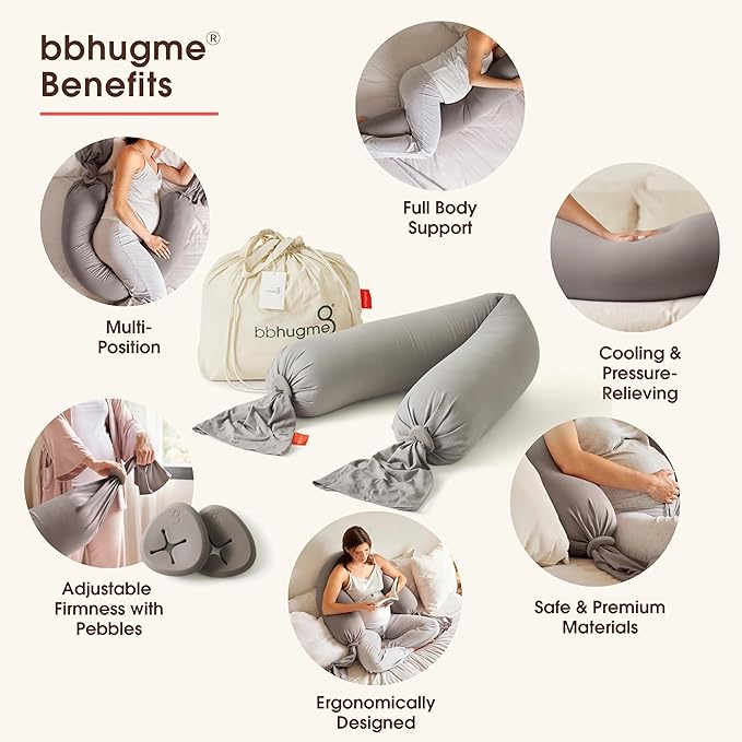 bbhugme Adjustable Pregnancy Pillow – Full Body Support - Image 2