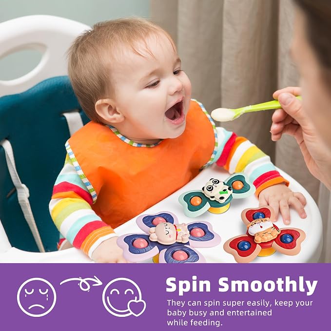 LiKee Strong Suction Cup Fidget Rotating Sensory Bath Toys - Image 6