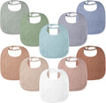 100% Cotton Muslin Baby Bibs 10-Pack Baby Drool Bibs by Bearmoss