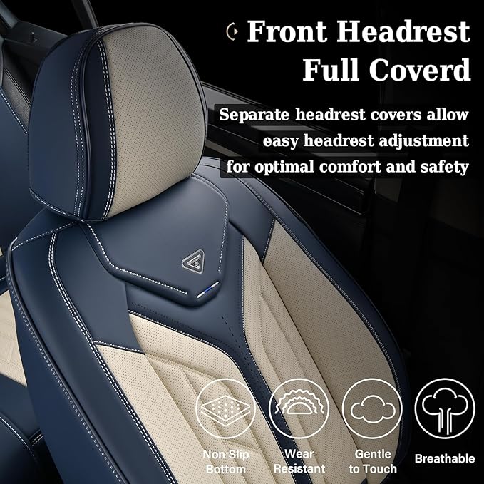 Coverado Car Seat Covers Full Set, Leather Seat Covers - Image 5