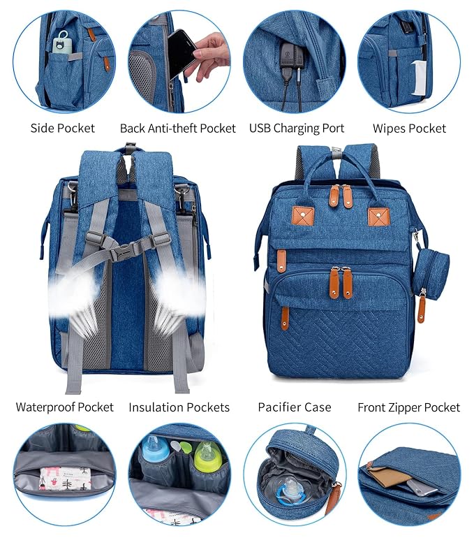 KABAQOO Diaper Bag Backpack - Image 3