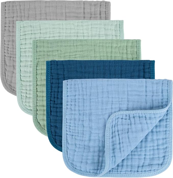Baby Burp Cloth 100% Cotton Newborn Cotton Muslin Burp Cloth 10x20 inches by Unknown