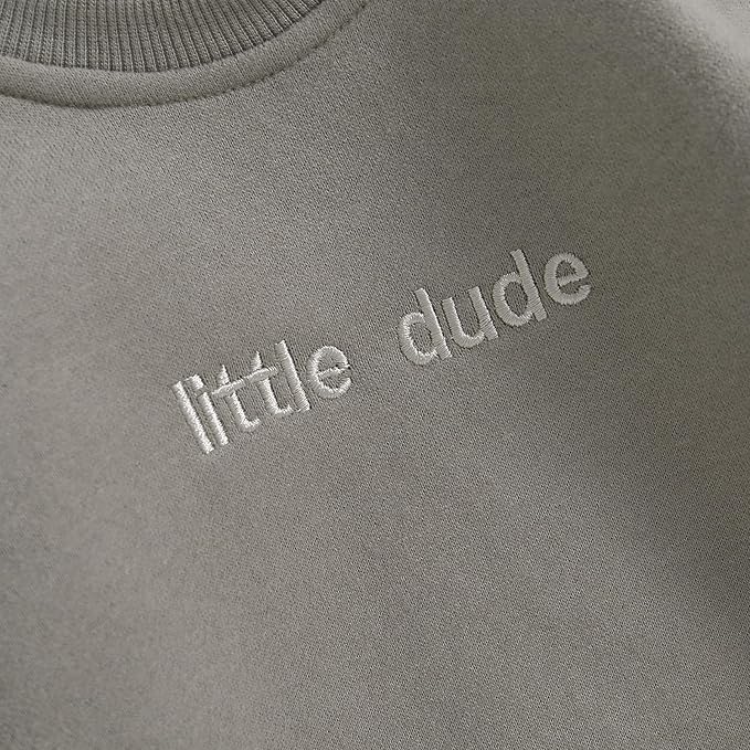 VISGOGO Newborn Infant Baby Boy Girls Oversized Romper Little Dude Sweater - Image 5