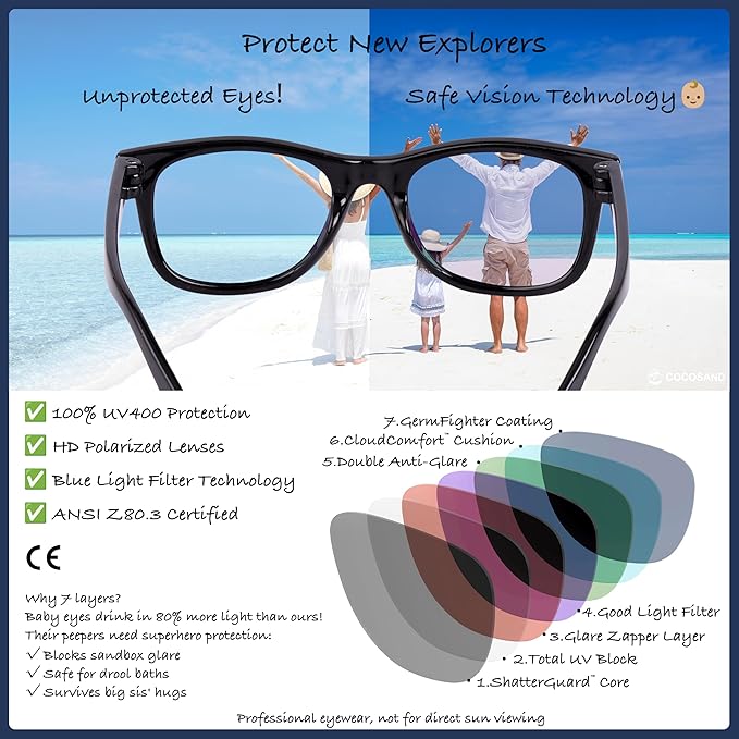 COCOSAND Flexible Baby Sunglasses - Image 5
