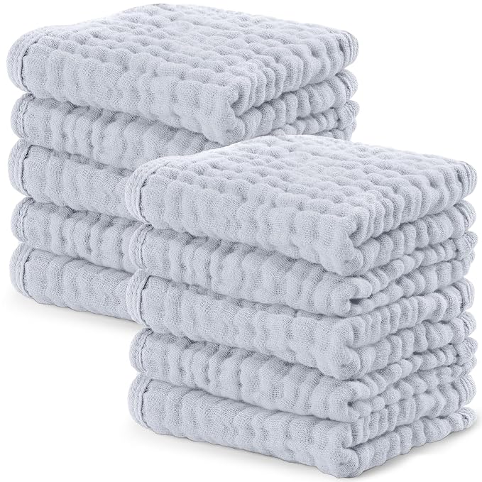 Comfy Cubs Muslin Baby Washcloths 10 Pack by ComfyCubs