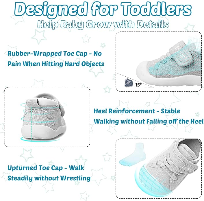 Baby Walking Shoes Toddler Girl Boy Soft Sole Breathable Cotton Canvas Shoes - Image 5