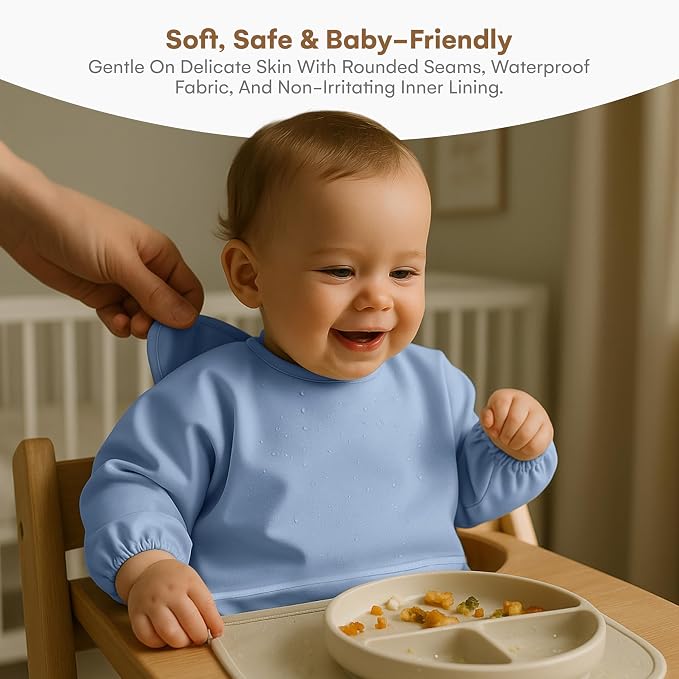 CHILDLIKE BEHAVIOR Baby Smock Bib - Image 4