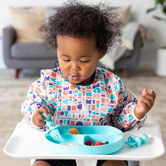 Bumkins - Sleeved Bib - For Boys & Girls, Babies & Toddlers 6-24 Months - - Image 3