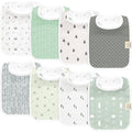 KeaBabies 8-Pack Organic Baby Bibs by KeaBabies