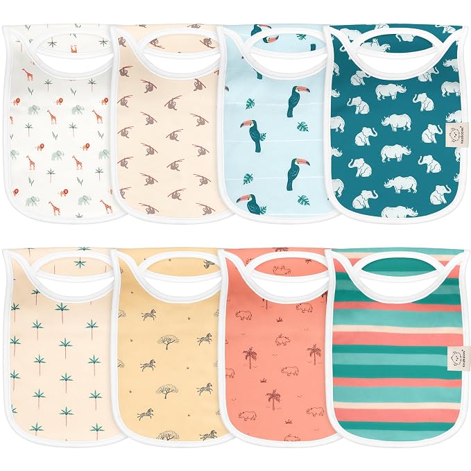 8-Pack Baby Bibs for Boys, Girls by KeaBabies