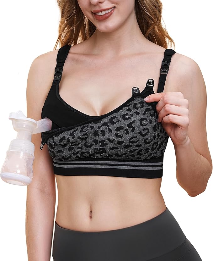 Momcozy Pumping Bra Hands Free | Seamless Nursing Bras by Momcozy