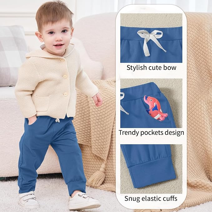 DREAM BUS Pack of 3 Toddler Jogger Pants - Image 4