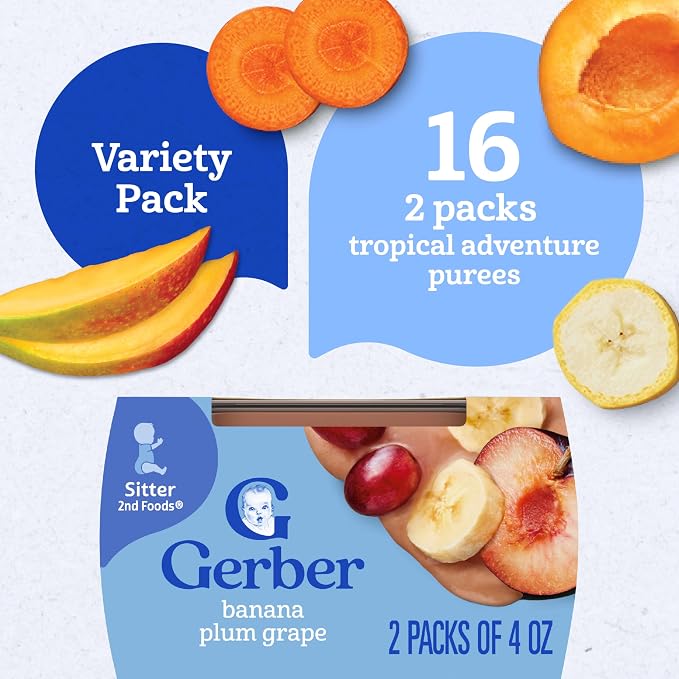 Gerber Stage 2 Baby Food, Tropical Adventure Puree Tubs, No Added Colors or - Image 5