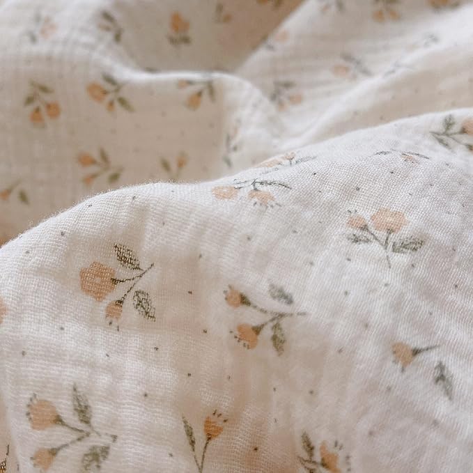 BuLuTu Cotton Muslin Kids Toddler Pillowcase Sprout Pattern, Shabby Chic - Image 4