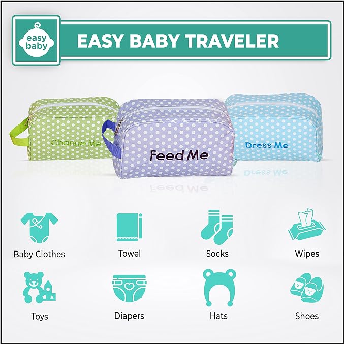 Easy Baby - Diaper, and Supplies - Organizer Pouches and Changing Pad - Change - Image 7