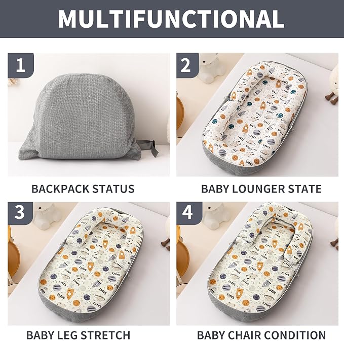 Baby Lounger, Foldable Infant Nest - Image 3